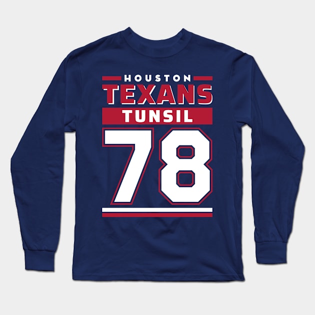 Houston Texansss Tunsil 78 Edition Varsity 2 Long Sleeve T-Shirt by ENTIN 